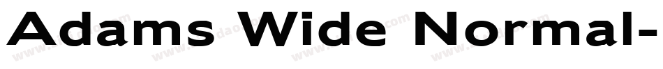 Adams Wide Normal字体转换